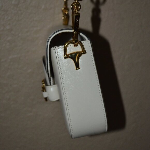 NWOT $3550 Gucci Cream Leather Horsebit 1955 Crossbody Shoulder Handbag 2 Straps - Picture 7 of 14